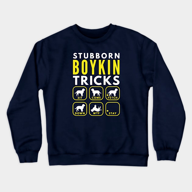 Stubborn Boykin Tricks - Dog Training Crewneck Sweatshirt by DoggyStyles